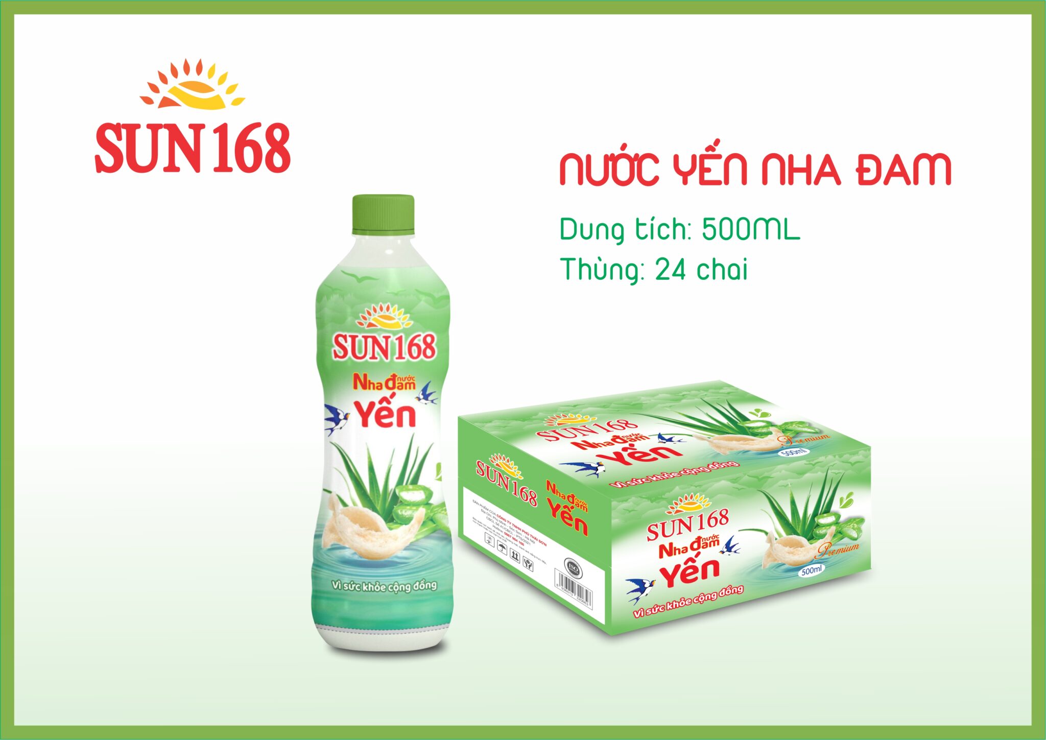 chai yến nha đam 500